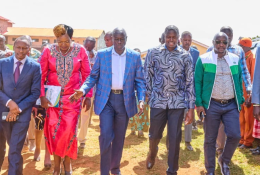 DP Gachagua alongside other leaders in Murang'a County.